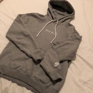 Grey Nike Heavyweight Just do it Hoodie. Size XS.